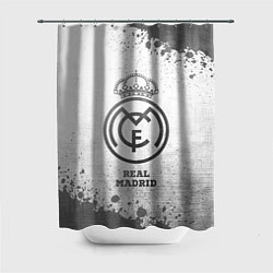 Шторка для душа Real Madrid - white gradient, цвет: 3D-принт