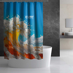 Шторка для душа Все дуреют с этого моря пива, цвет: 3D-принт — фото 2