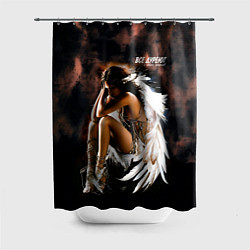 Шторка для душа Все дуреют с этих ангелов, цвет: 3D-принт