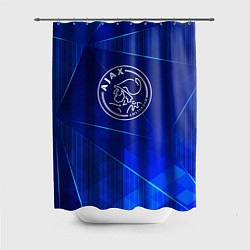 Шторка для душа Ajax blue poly, цвет: 3D-принт