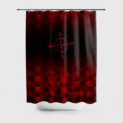 Шторка для душа Megadeth red poly, цвет: 3D-принт