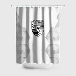 Шторка для душа Porsche white poly, цвет: 3D-принт