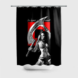 Шторка для душа Все дуреют с этих ятаганов, цвет: 3D-принт