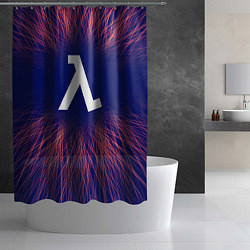 Шторка для душа Half-Life red energy, цвет: 3D-принт — фото 2