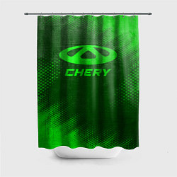 Шторка для душа Chery - green gradient, цвет: 3D-принт