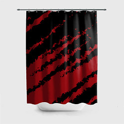 Шторка для душа The color is red and black, цвет: 3D-принт