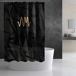 Шторка для душа Arctic Monkeys golden poly, цвет: 3D-принт — фото 2