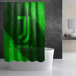 Шторка для душа Juventus - green gradient, цвет: 3D-принт — фото 2