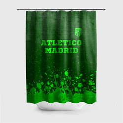 Шторка для душа Atletico Madrid - green gradient посередине, цвет: 3D-принт