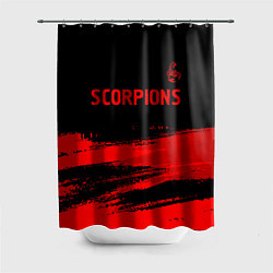 Шторка для душа Scorpions - red gradient посередине, цвет: 3D-принт