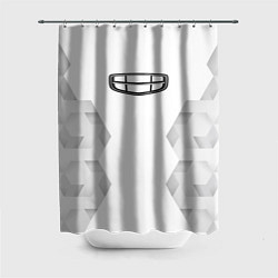 Шторка для душа Geely white poly, цвет: 3D-принт