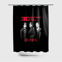 Шторка для душа 30 Seconds to Mars poster, цвет: 3D-принт