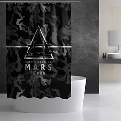 Шторка для душа 30 Seconds to Mars - poster, цвет: 3D-принт — фото 2