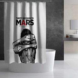 Шторка для душа 30 Seconds to Mars - poster, цвет: 3D-принт — фото 2
