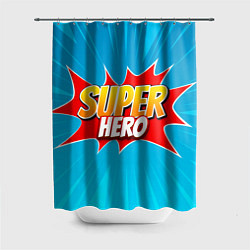 Шторка для душа Superhero comic style, цвет: 3D-принт