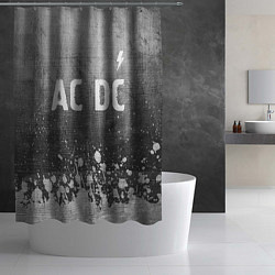 Шторка для душа AC DC - grey gradient посередине, цвет: 3D-принт — фото 2