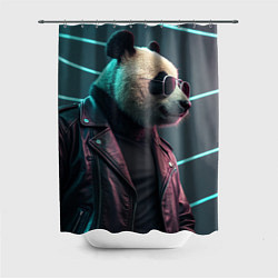 Шторка для душа Cyberpunk panda, цвет: 3D-принт