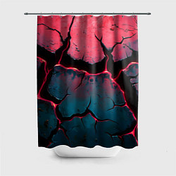 Шторка для душа Объемные разломы текстура, цвет: 3D-принт