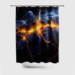 Шторка для ванной Молнии в разбитом небе