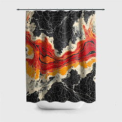 Шторка для ванной Красно-черная потертая текстура