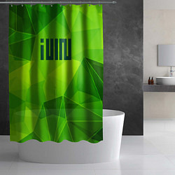 Шторка для душа Gidle green poly, цвет: 3D-принт — фото 2