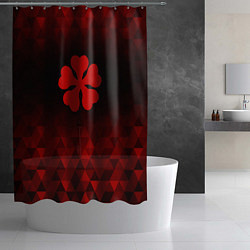 Шторка для душа Black Clover red poly, цвет: 3D-принт — фото 2