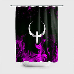 Шторка для душа Quake fire neon, цвет: 3D-принт