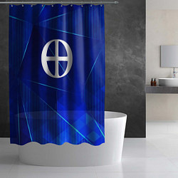 Шторка для душа Blue Exorcist blue poly, цвет: 3D-принт — фото 2