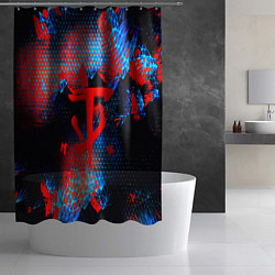 Шторка для душа Doom космическая абстракция, цвет: 3D-принт — фото 2