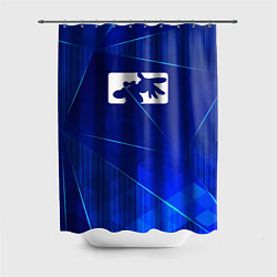 Шторка для душа Limp Bizkit blue poly, цвет: 3D-принт