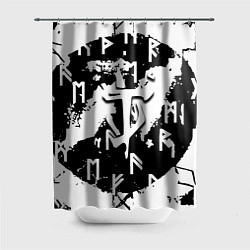 Шторка для душа Doom символы краски, цвет: 3D-принт