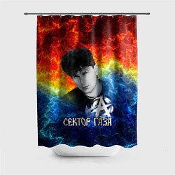 Шторка для душа Сектор газа Юрий Хой, цвет: 3D-принт