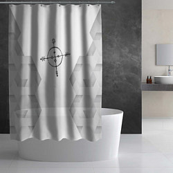 Шторка для душа Megadeth white poly, цвет: 3D-принт — фото 2