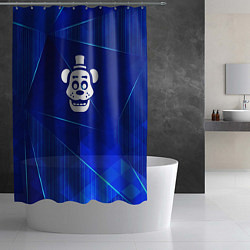 Шторка для душа FNAF blue poly, цвет: 3D-принт — фото 2