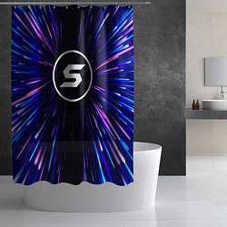 Шторка для душа Skillet neon energy, цвет: 3D-принт — фото 2