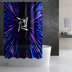 Шторка для душа Metallica neon energy, цвет: 3D-принт — фото 2