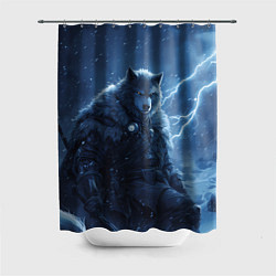 Шторка для душа Волк повелитель молний, цвет: 3D-принт