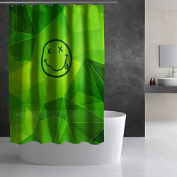 Шторка для душа Nirvana green poly, цвет: 3D-принт — фото 2