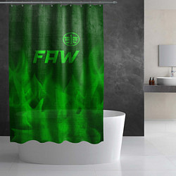 Шторка для душа FAW - green gradient посередине, цвет: 3D-принт — фото 2