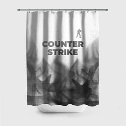 Шторка для душа Counter Strike - white gradient посередине, цвет: 3D-принт