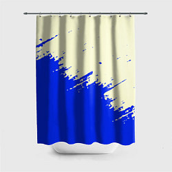 Шторка для душа Color blue white, цвет: 3D-принт
