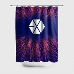 Шторка для душа Exo red energy, цвет: 3D-принт