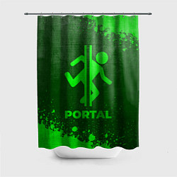 Шторка для душа Portal - green gradient, цвет: 3D-принт