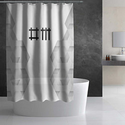 Шторка для душа Depeche Mode white poly, цвет: 3D-принт — фото 2