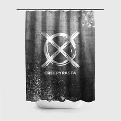 Шторка для душа CreepyPasta - grey gradient, цвет: 3D-принт