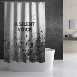 Шторка для душа A Silent Voice - white gradient посередине, цвет: 3D-принт — фото 2