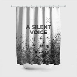Шторка для душа A Silent Voice - white gradient посередине, цвет: 3D-принт