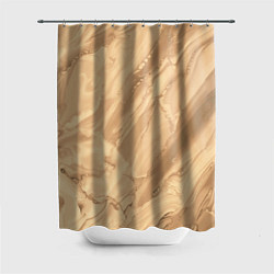 Шторка для душа Бежевая текстура каменная мрамор, цвет: 3D-принт