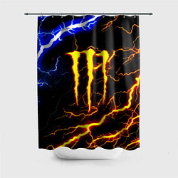 Шторка для душа Monster energy шторм, цвет: 3D-принт