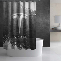 Шторка для душа Tesla - grey gradient, цвет: 3D-принт — фото 2